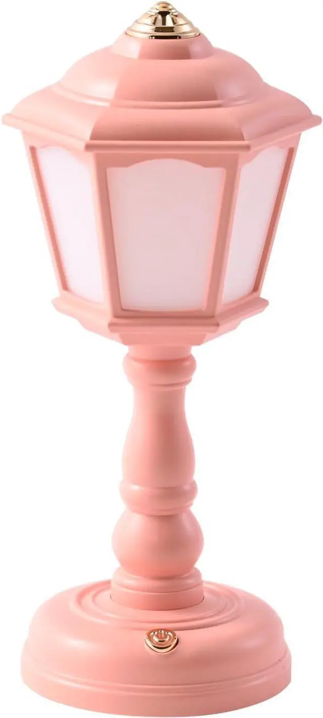 Main image of Mini Desk lamp Vintage, LED Desk Lamp Dimmable Table Lamp Reading Lamp with USB Charging Port, Sensitive Control, Eye-Caring Office Lamp,Very Beautiful Decorative Desk lamp (Pink)