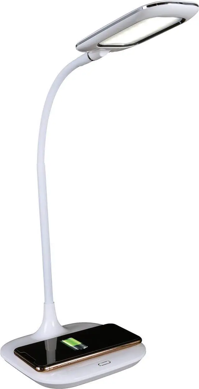 Main image of OttLite Prevention LED Desk Lamp with Wireless Charging - Designed to Reduce Eyestrain - Adjustable Flexible Neck, 3 Color Modes & Touch Controls - Crafting, Office Work, Reading & Studying