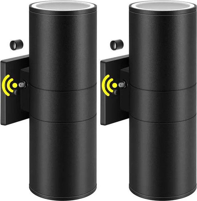 Main image of Dusk to Dawn Sensor Outdoor Wall Light, Up and Down Cylinder Outdoor Wall Sconce Light Aluminum Modern Exterior Light Fixture IP65 Waterproof ETL(Bulbs Not Included)