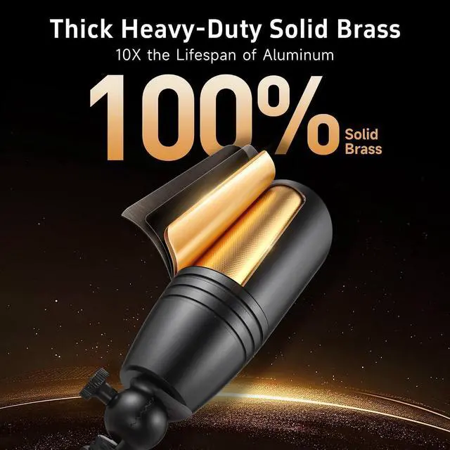 Alt view image 3 of 7 - Gardenreet Landscape Spotlights Low Voltage - Brass 12V Outdoor Uplight LED, Wired Spot Lights IP65 Waterproof, Black for Exterior Garden Yard Tree House with 5W 2700K Warm White MR16 Bulb