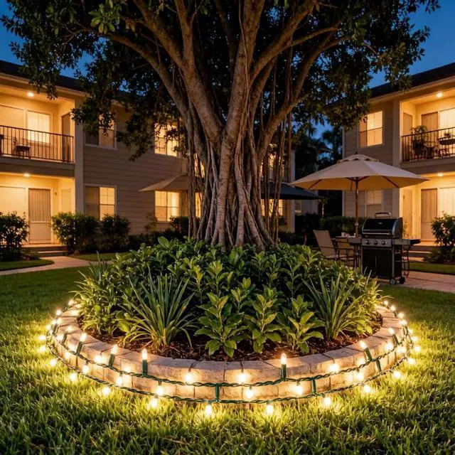 Alt view image 5 of 7 - 150 LED Warm White Christmas Lights, UL Certified 22# Green Wire 50 Ft, Commercial Grade Decorative Lighting String, for Indoor and Outdoor Use.