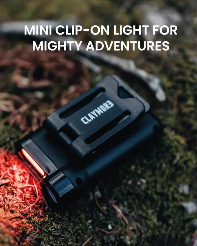 Alt view image 3 of 7 - Claymore Capon 65A+ Black Ultra-Light Clip-On Cap Light USB-C Rechargeable 230LM LED Compact Headlamp | 3 Modes IP54 Water-Resistant Up to 19 Hrs Runtime for Camping, Running, Outdoor