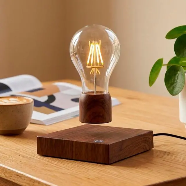 Alt view image 7 of 7 - Magnetic Levitating Floating Wireless LED Light Bulb Desk Lamp for Unique Gifts, Room Night Light, Home Office Decor Tech Toys