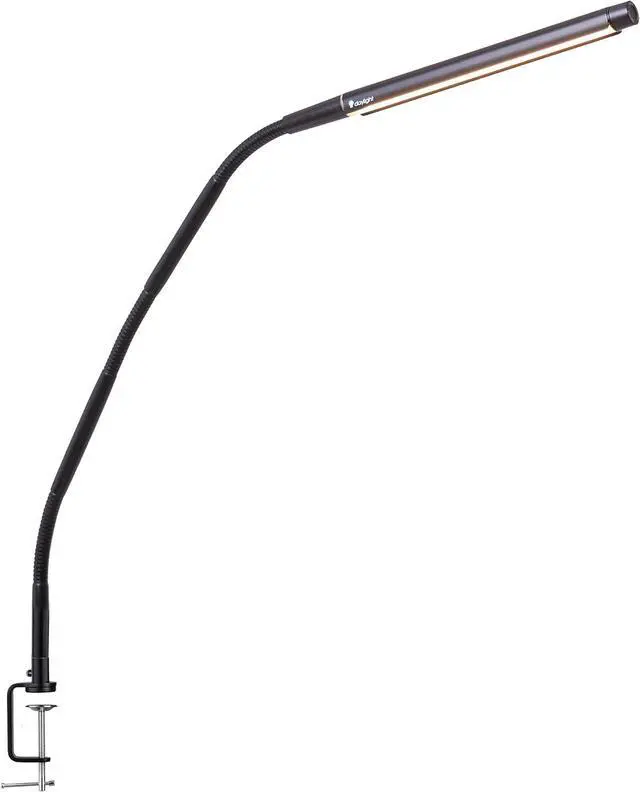 Main image of Electra Table Lamp: 3 Color Temperatures (Daylight 6000K/Cool 4000K/Warm 2700K), 95+ CRI LED, Dimmer Switch, Flexible Arm, Desk Lamp for Artists, Crafts & Office (Black, 2500 Lux at 12")