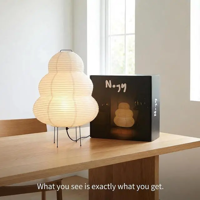 Alt view image 5 of 7 - Akari Noguchi Rice Paper Lamp Japanese Paper Lantern Lamp Japanese Japandi Floor/Table Lamp for Soft Ambient Lighting (Akari)