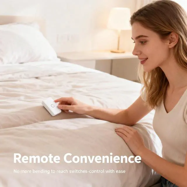Alt view image 2 of 7 - Remote Control Outlet: Wireless On Off Outlet Switch Lamps Fans & Appliances Indoor Renter Friendly 100FT Range No Wiring