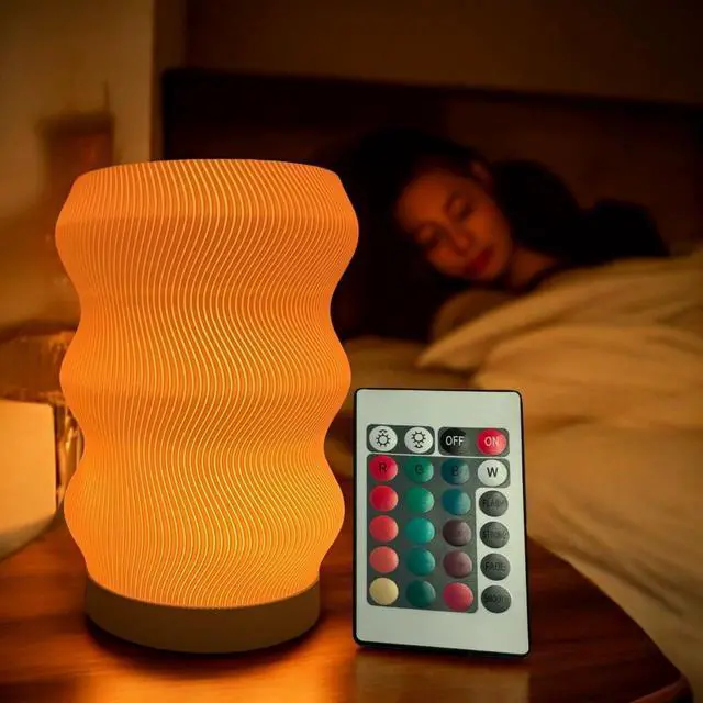 Main image of Wave Table Lamp - Modern Bedside Light for Bedroom, Desk, Nightstand, or Office - Mood Lighting Lamp - Eco-Friendly Gift Idea - Unique Home Decor - LED Night Light (Mini)