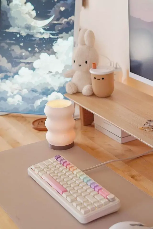 Alt view image 6 of 7 - Wave Table Lamp - Modern Bedside Light for Bedroom, Desk, Nightstand, or Office - Mood Lighting Lamp - Eco-Friendly Gift Idea - Unique Home Decor - LED Night Light (Mini)