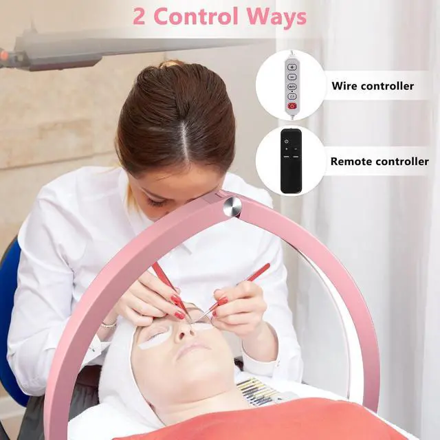 Alt view image 4 of 6 - Half Moon Light for Nail Desk, 29in Foldable Half Moon Table Lamp with Wire Controller & Remote, Bright Arch Nail Light with 7 Cool/Warm Tones & 10 Brightness Levels