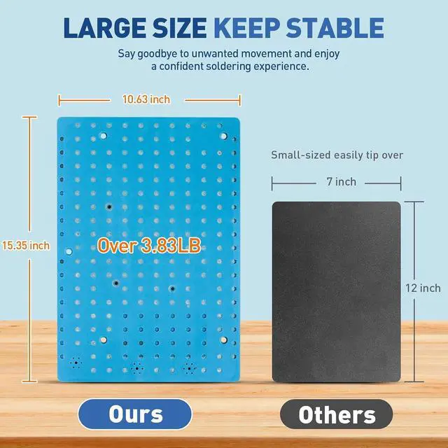 Alt view image 6 of 7 - Silicone Mat Helping Hands Soldering Station, 30X/10X Magnifying Glass with Light for Electronics Craft Hobby, 4 PCB Arms, Infinite Colors Stepless Dimming LED Magnifier Lamp with Stand