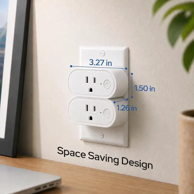 Alt view image 7 of 7 - LoraTap Remote Control Outlet, On Off Light Switch with Wall Plate - Wireless Control 2 Plugs from 100ft, No WiFi Needed, Ideal for Lamps, Fans, Small Appliances(1 Remote + 2 Outlets)