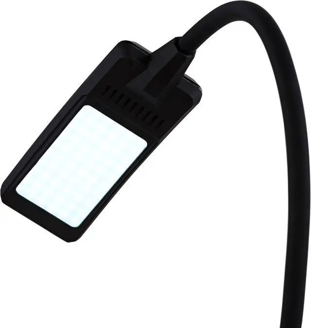 Alt view image 6 of 7 - 360 Lighting Ricky Modern Minimalist Desk Table Lamp with USB Charging Port LED Gooseneck Adjustable Height 13.75" High Black Touch On Off Dimmer for Bedroom House Bedside Nightstand Home