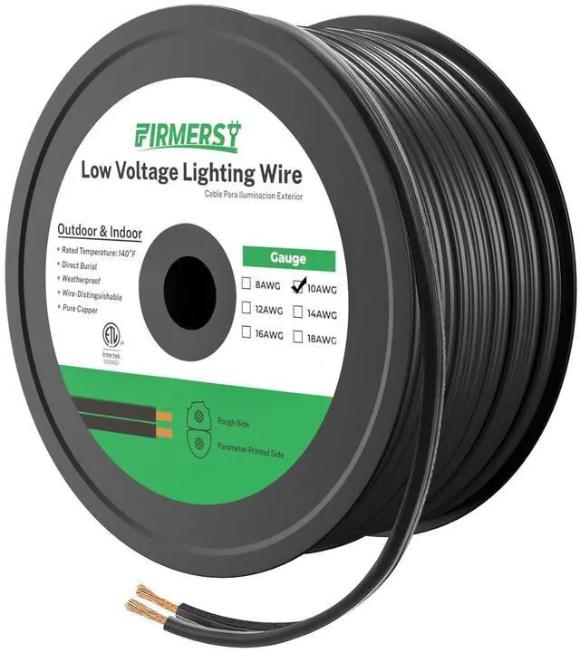 Main image of FIRMERST 10/2 Low Voltage Direct Burial Landscape Lighting Wire Spool 200 Feet