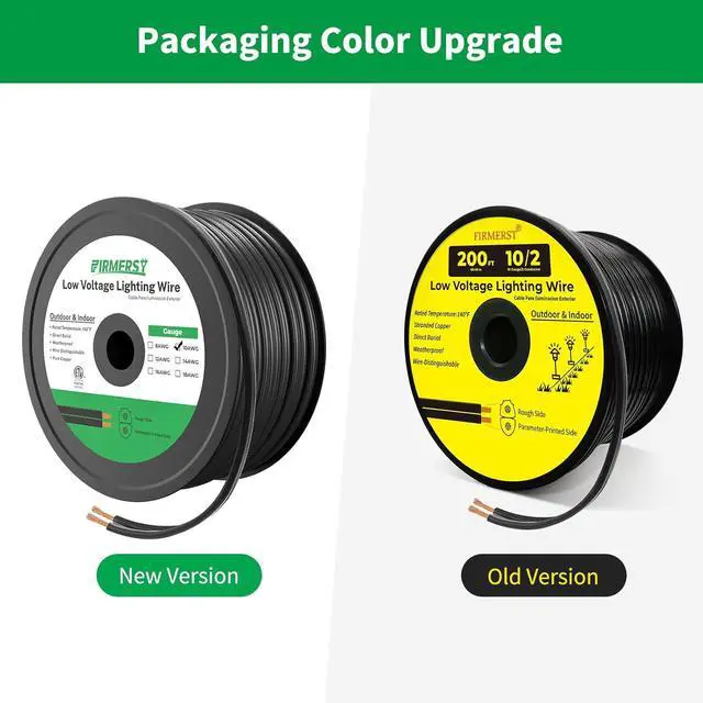 Alt view image 3 of 7 - FIRMERST 10/2 Low Voltage Direct Burial Landscape Lighting Wire Spool 200 Feet