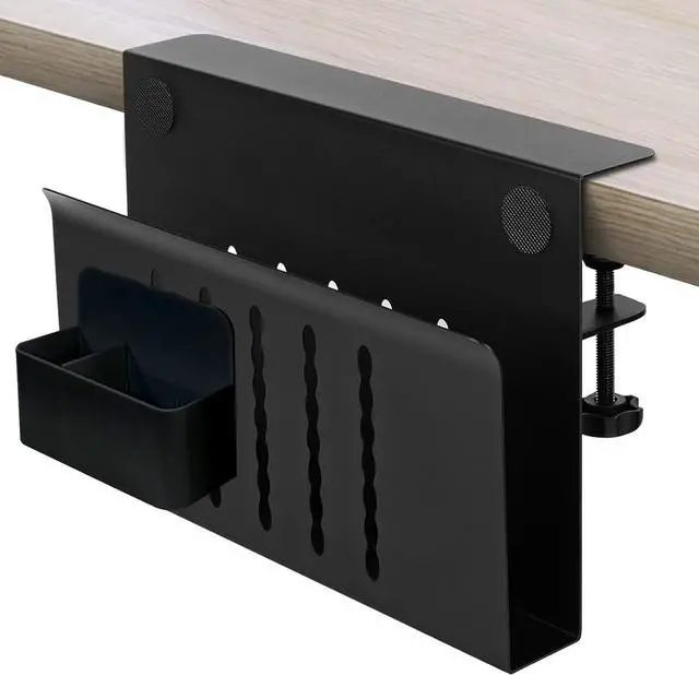 Main image of Under Desk Storage Organizer, Laptop Holder for Desk with Pen Slot (Black) | osseph Desk Storage, Laptop Holder for Desk, Pen Slot