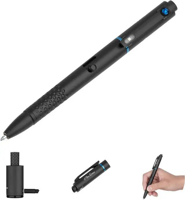 Main image of OLIGHT O'Pen Glow EDC Pen Light, 120 Lumens Rechargeable Flashlight Pen with Green Beam, USB-C Writing Pen for Presentation, Office, Inspection, Outdoor Use and Professional Gifts (Black)