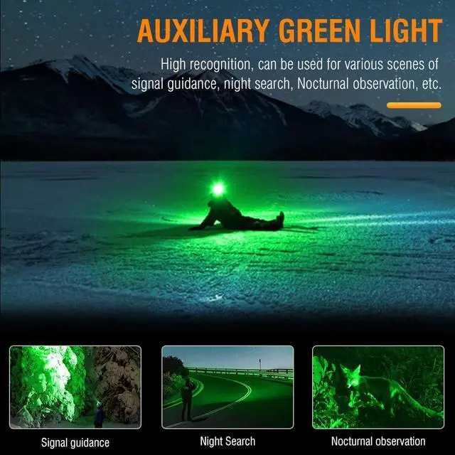 Alt view image 3 of 7 - BORUIT Headlamp with Red Green Light, Head Lamps Led Rechargeable Super Bright 1000 lumens, 180° Adjustable Head Light, 7 Modes, IP67 Waterproof for Camping Hiking Hunting and Running