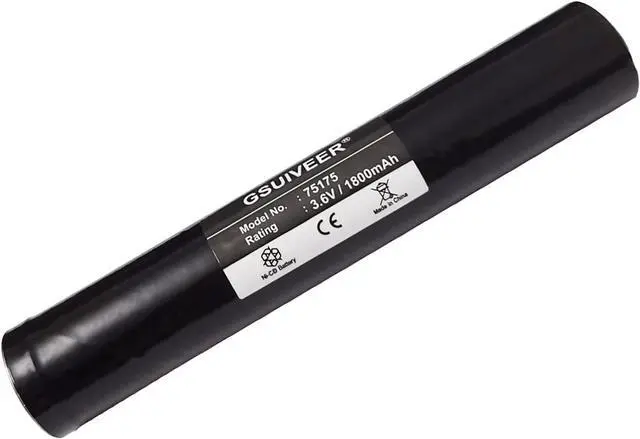 Main image of 75175 Rechargeable Battery 3.6V 1800mAh Ni-CD Compatible with Streamlight Stinger 75175 75375 75300 75500 75810 76000 76300, PolyStinger, Pelican M9, FL126 Flashlight (1 Pack)