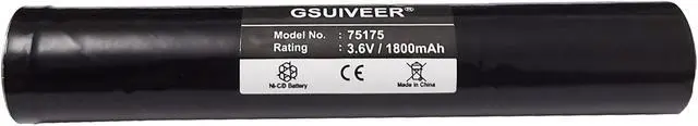 Alt view image 2 of 6 - 75175 Rechargeable Battery 3.6V 1800mAh Ni-CD Compatible with Streamlight Stinger 75175 75375 75300 75500 75810 76000 76300, PolyStinger, Pelican M9, FL126 Flashlight (1 Pack)