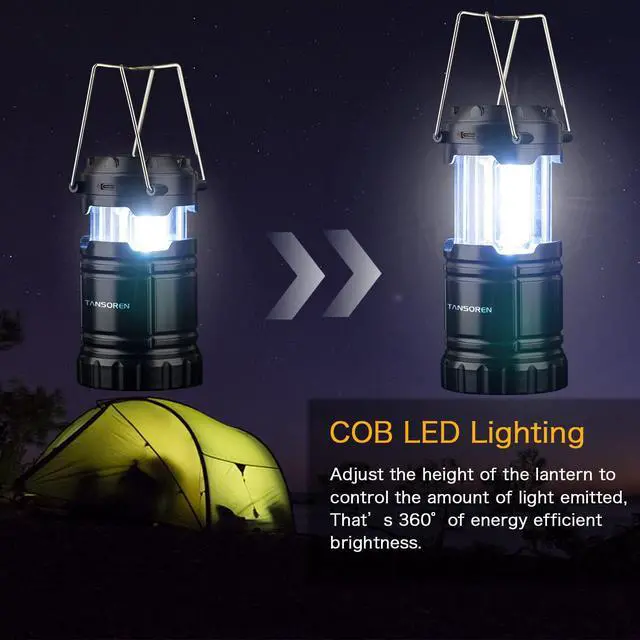 Alt view image 5 of 7 - 4 Pack Solar Lantern Camping Essentials Lights, LED USB Rechargeable Flashlight for Power Outages, Battery Powered Magnetic Base Operated Lamp for Emergency, Survival Gear and Supplies for Hurricane