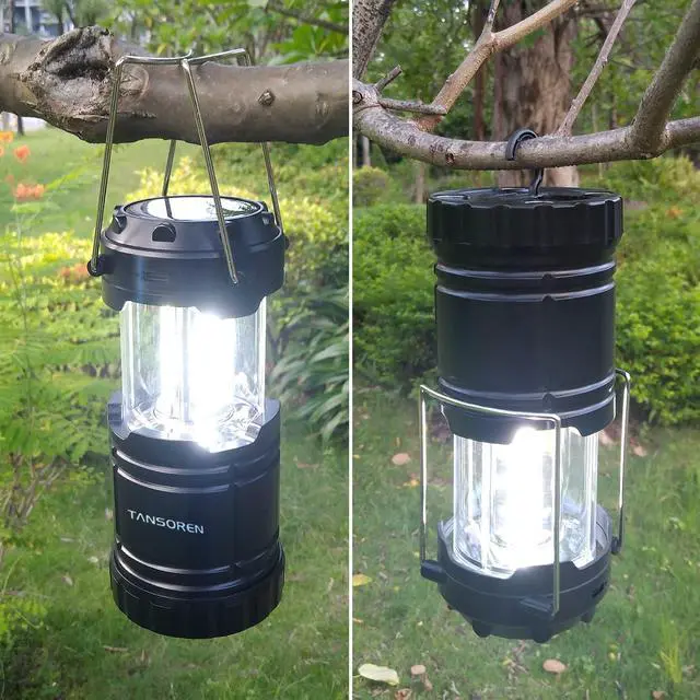 Alt view image 4 of 7 - 4 Pack Solar Lantern Camping Essentials Lights, LED USB Rechargeable Flashlight for Power Outages, Battery Powered Magnetic Base Operated Lamp for Emergency, Survival Gear and Supplies for Hurricane
