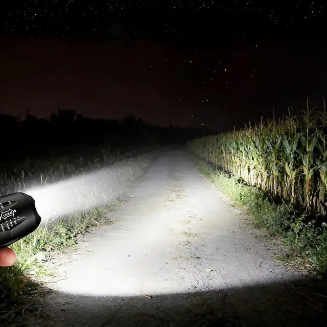 Alt view image 7 of 7 - Pocketman LED Tactical Flashlight Super Bright LED Flashlights Portable Outdoor Water Resistant Torch with 5 Light Modes10Pack
