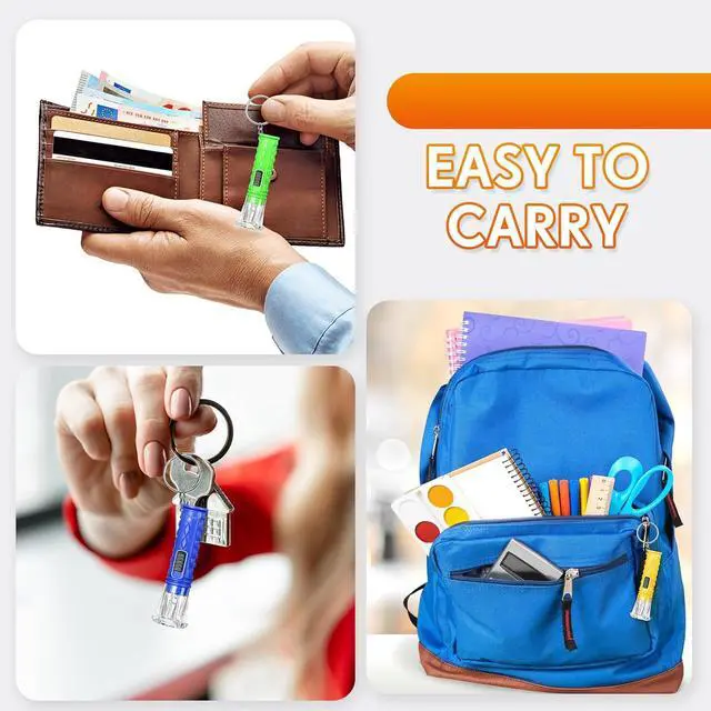 Alt view image 4 of 6 - Jexine 100 Pcs Mini Flashlight Keychain Bulk Torch Keyring Flashlights LED Small Keychain Light Hiking Camping Christmas Party Favors(Bright)