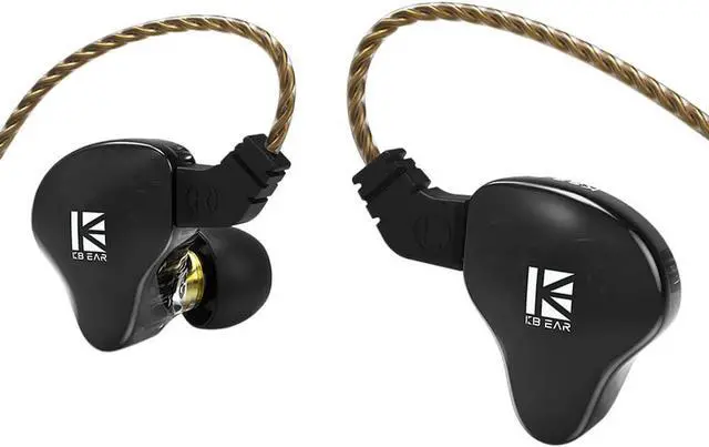 Main image of KBEAR KS2 iem, in Ear Monitor Headphones Hybrid 1BA 1DD Wired Earbuds Stereo Bass HiFi IEM Earphone Noise Cancelling High Resolution with Detachable Cable for Running Gaming Sport (with mic, Black)