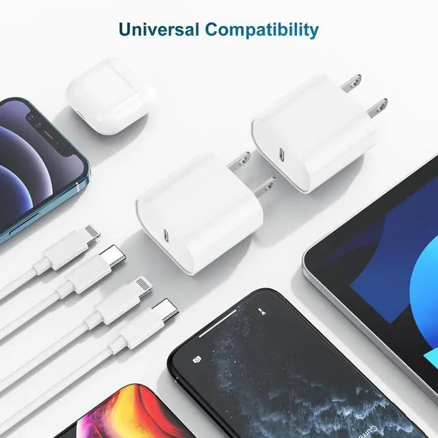 Alt view image 6 of 7 - for iPhone Charger Fast Charging 10 FT, Long USB C to Lighting Cable 10 Foot with 20W USB C Rapid Phone Charger Block, Compatible with iPhone 14 Pro/13Pro Max/12/11Pro/Mini, 2 Pack-White