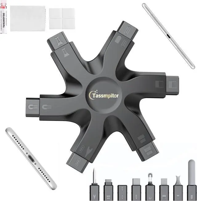 Main image of iPhone Cleaning Kit for Charging Port Cleaner,Lightning Charger Connector | Speaker Cable,AirPod Pro Cell PhoneCleaning PuttyRepair Restore Tool,Thin Cleaning Brushes,Microfiber Cloths,Port Pick