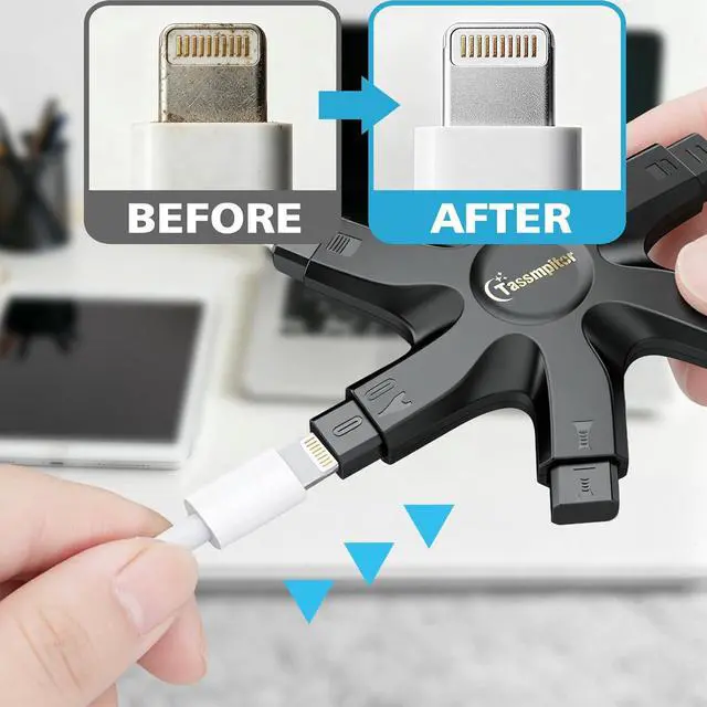 Alt view image 3 of 7 - iPhone Cleaning Kit for Charging Port Cleaner,Lightning Charger Connector | Speaker Cable,AirPod Pro Cell PhoneCleaning PuttyRepair Restore Tool,Thin Cleaning Brushes,Microfiber Cloths,Port Pick
