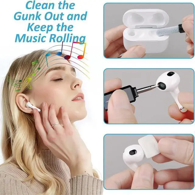 Alt view image 4 of 7 - iPhone Cleaning Kit for Charging Port Cleaner,Lightning Charger Connector | Speaker Cable,AirPod Pro Cell PhoneCleaning PuttyRepair Restore Tool,Thin Cleaning Brushes,Microfiber Cloths,Port Pick