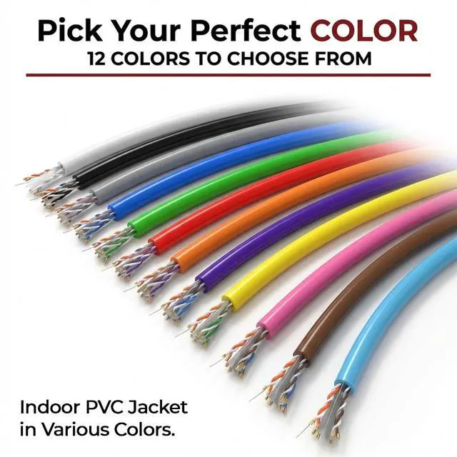 Alt view image 6 of 6 - Dripstone CAT6 1000ft Bulk Ethernet Cable 23AWG Solid CCA UTP 550MHz White | Cat 6 Internet Cable, Easy Pull Box, PVC Jacket, HD-PE Insulation, High-Speed LAN Wire for Home, Gaming, Streaming, Office