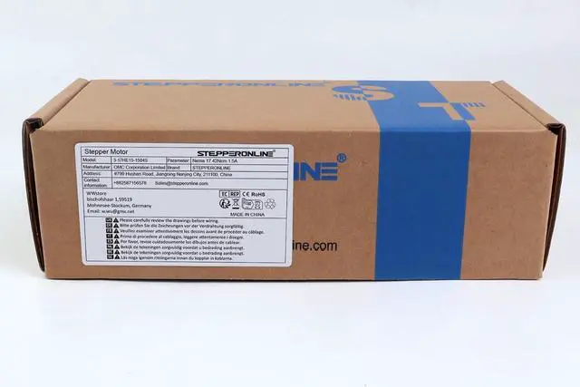 Alt view image 6 of 6 - STEPPERONLINE Nema 17 Stepper Motor Bipolar 1.5A 42Ncm 42x42x38mm 1.8deg 4 Wires with 1m Cable and Connector (3 Pack)