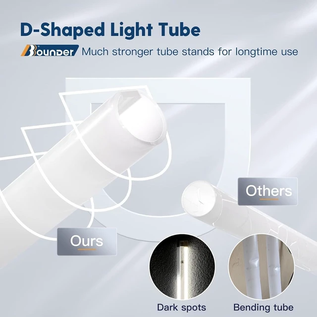 Alt view image 3 of 7 - BBOUNDER 10 Pack 4FT LED Shop Light, 6500K, 40W=250W, 4400LM, 4 Linkable