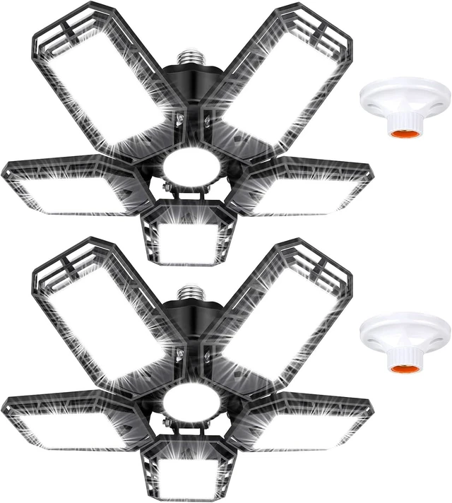 Main image of Luyata LED Garage Lights 2 Pack, 180W 18000LM 6500K Ceiling LED Shop Light