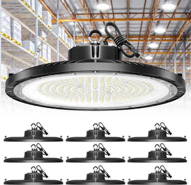 Main image of ONLYLUX 10-Pack UFO LED High Bay Light 250W 37500LM, 5000K Daylight