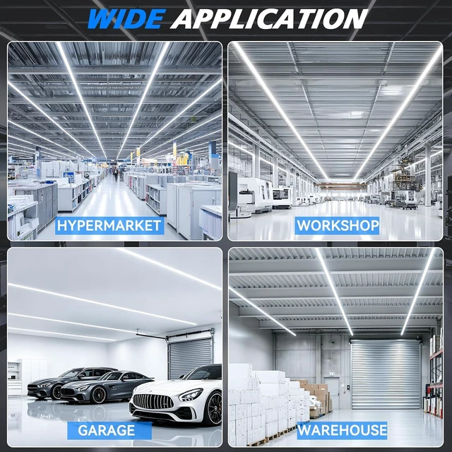 Alt view image 7 of 7 - SHOPLED 8FT Led Shop Light 100W 15000LM 6500K Linkable Shop Light