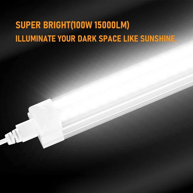 Alt view image 3 of 6 - ONLYLUX 8ft LED Shop Light, 8' 100W 15000lm 6000K (12 Pack)