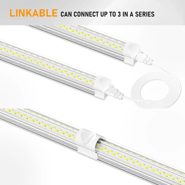 Alt view image 5 of 6 - ONLYLUX 8ft LED Shop Light, 8' 100W 15000lm 6000K (12 Pack)