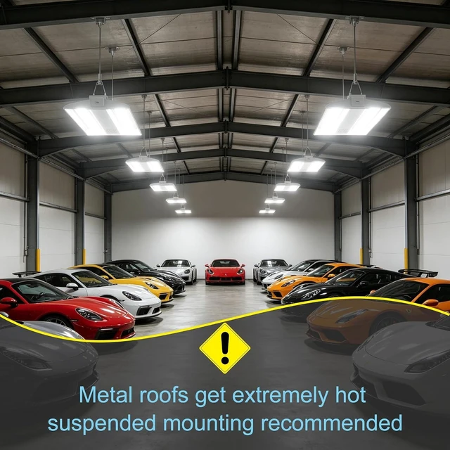 Alt view image 6 of 7 - 4FT LED Linear High Bay Light 265W 39750LM 5000K, ETL Listed Commercial Shop Light for Warehouse Garage Workshop Gym, 100-277V Industrial Lighting with 7-Year Warranty, 2-Pack