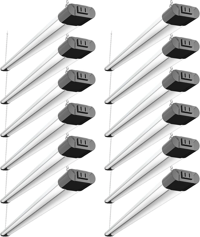 Main image of BBOUNDER 12Pack 4FT LED Shop Light, Reflector, 6500K Linkable, 40W=250W ETL