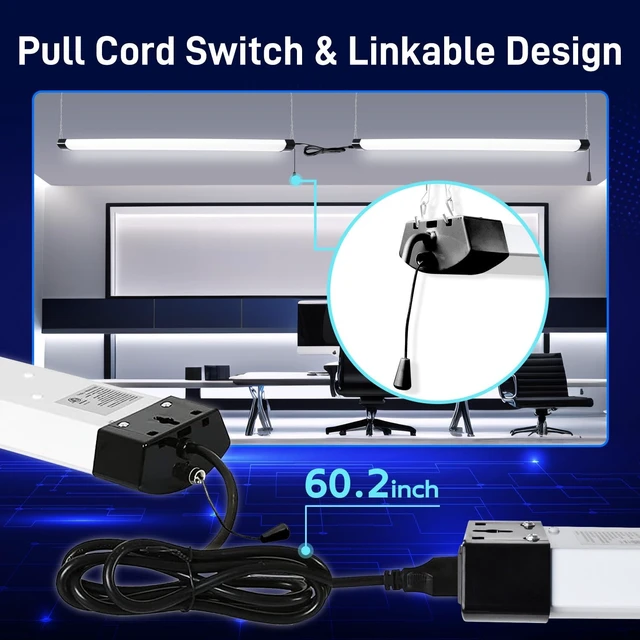 Alt view image 4 of 7 - hykolity 4FT 120W LED Shop Light Linkable,13000LM(400w Equivalent)