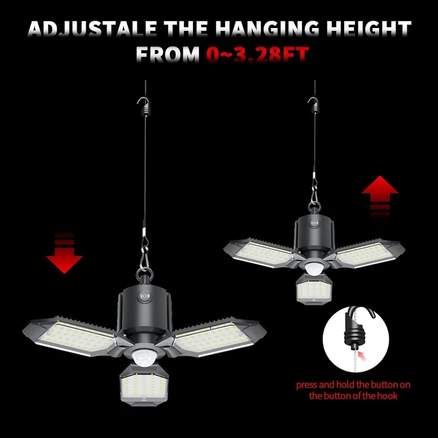 Alt view image 7 of 7 - Plug in Led Garage Light Motion Sensor 80W 8000LM 1Pack