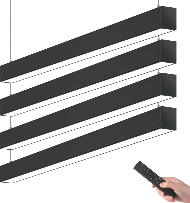 Main image of Barrina 5568 Remote Series LED Linear Light Fixture 4FT 45W, Black, 4 Packs
