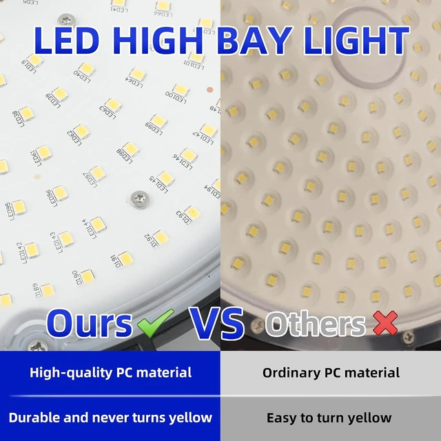Alt view image 6 of 7 - hykolity UFO LED High Bay Light, 150W, 19500LM, 5000K Daylight, 130LM/W