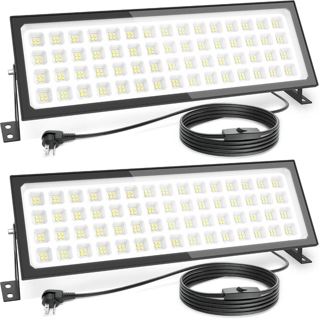 Main image of 2 Pack Linkable LED Shop Lights 200W 6000K Bay Lighting