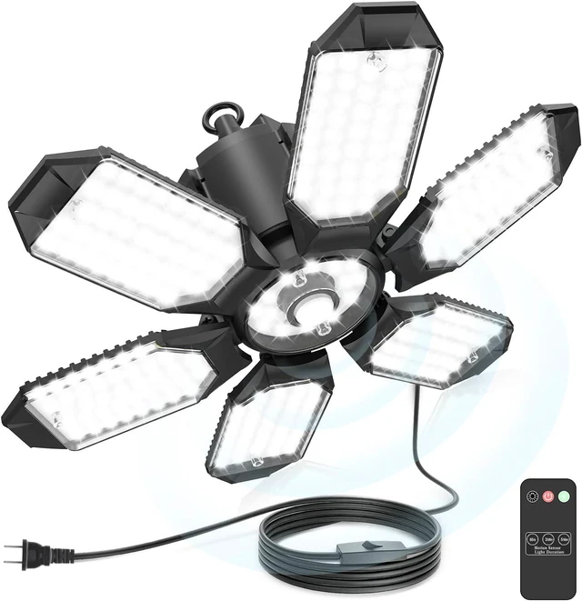 Main image of Motion Sensor Garage Lights with Remote, 20000LM Plug-in Shop Lights