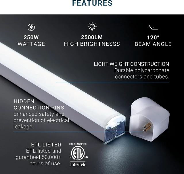 Alt view image 3 of 7 - PARMIDA Hexagon LED Garage Lights, Ultra Bright 250W, 25000LM, ETL/FCC, Honeycomb Modern Ceiling Lighting System for Car Detailing Garage, Workshop, Gym, Shop, Basement (25 Pack, 5 Grids - 6000K)