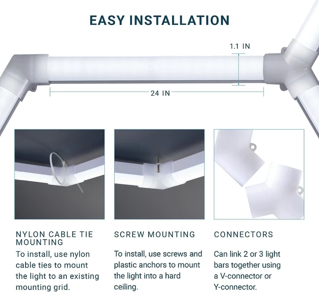 Alt view image 6 of 7 - PARMIDA Hexagon LED Garage Lights, Ultra Bright 250W, 25000LM, ETL/FCC, Honeycomb Modern Ceiling Lighting System for Car Detailing Garage, Workshop, Gym, Shop, Basement (25 Pack, 5 Grids - 6000K)